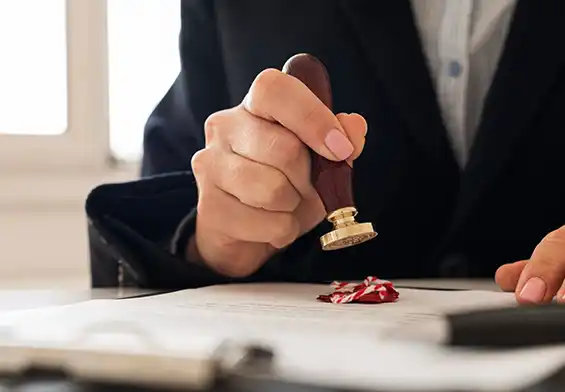 Official stamping documents at Amer Center, ensuring trusted and efficient service.