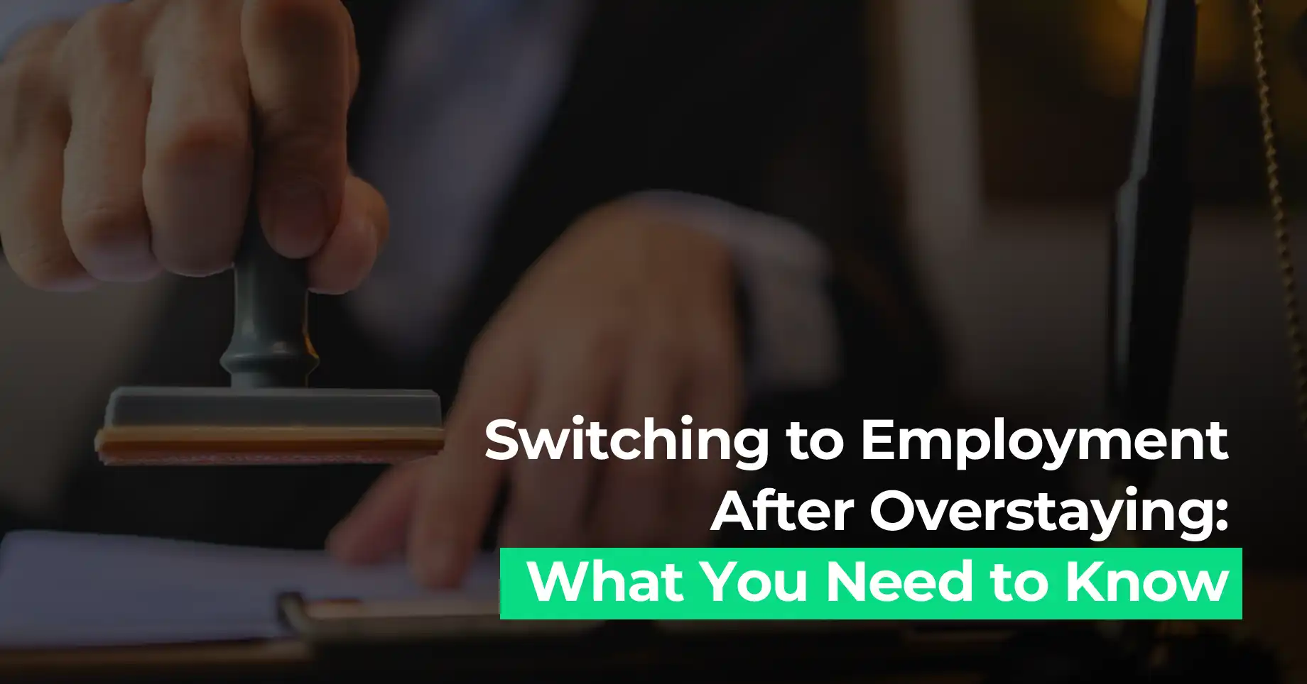 Steps to switch from an overstayer status to legal employment in the UAE.